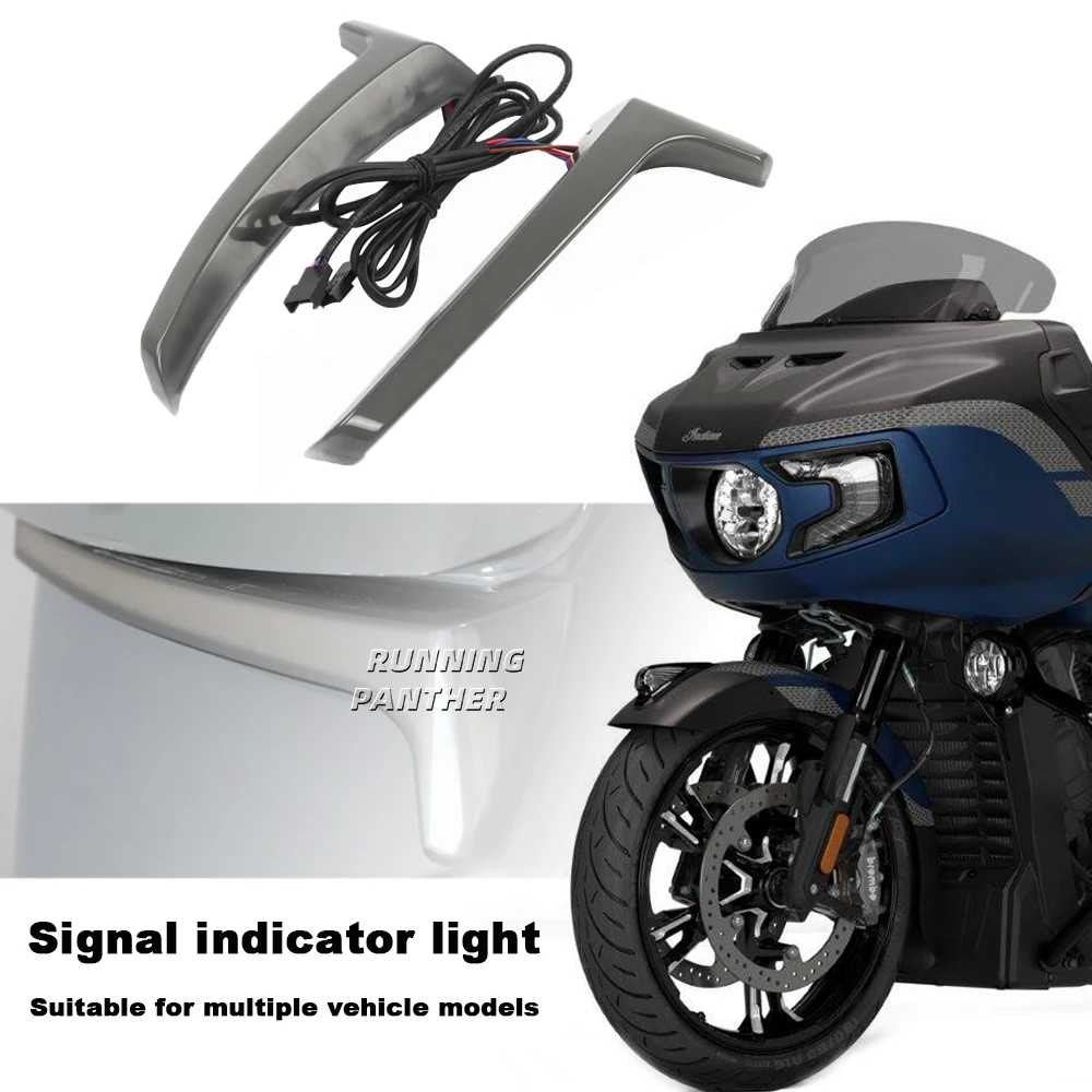 F​or Indian Challenger Chieftain Pursuit Roadmaster Springfield Motorcycle Led Saddlebag Brake Flowing Turn Signal Accent Light