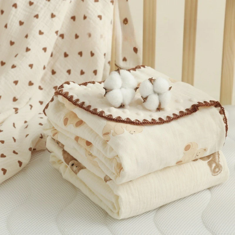 Baby Minky Dot Blanket Lightweight Spring Fall Toddler Nursery Security Sensory Calming Grade A Soft Crib Comforter for Newborn
