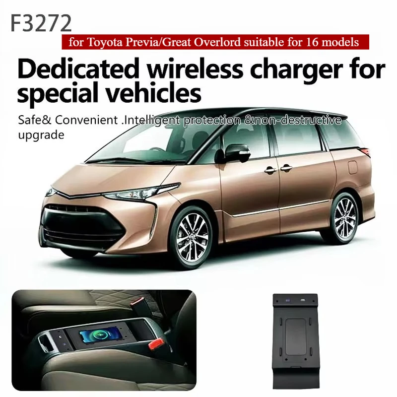 Caricabatterie wireless a ricarica rapida per Toyota Previa 2016