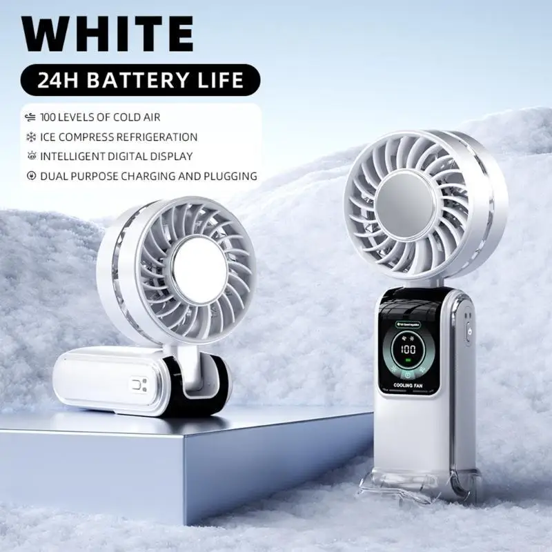 Portable Fan Adjustable Cooling Fan 3600mAh Convenient Small Fan USB Travel Fan N58D