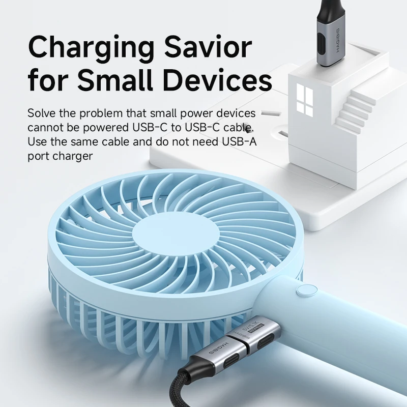 Hagibis 5.1k Resistor Charging Adapter USB C Male to USB C Female Adapter for Shaver Trimmer Headphone Fan Electric Screwdriver