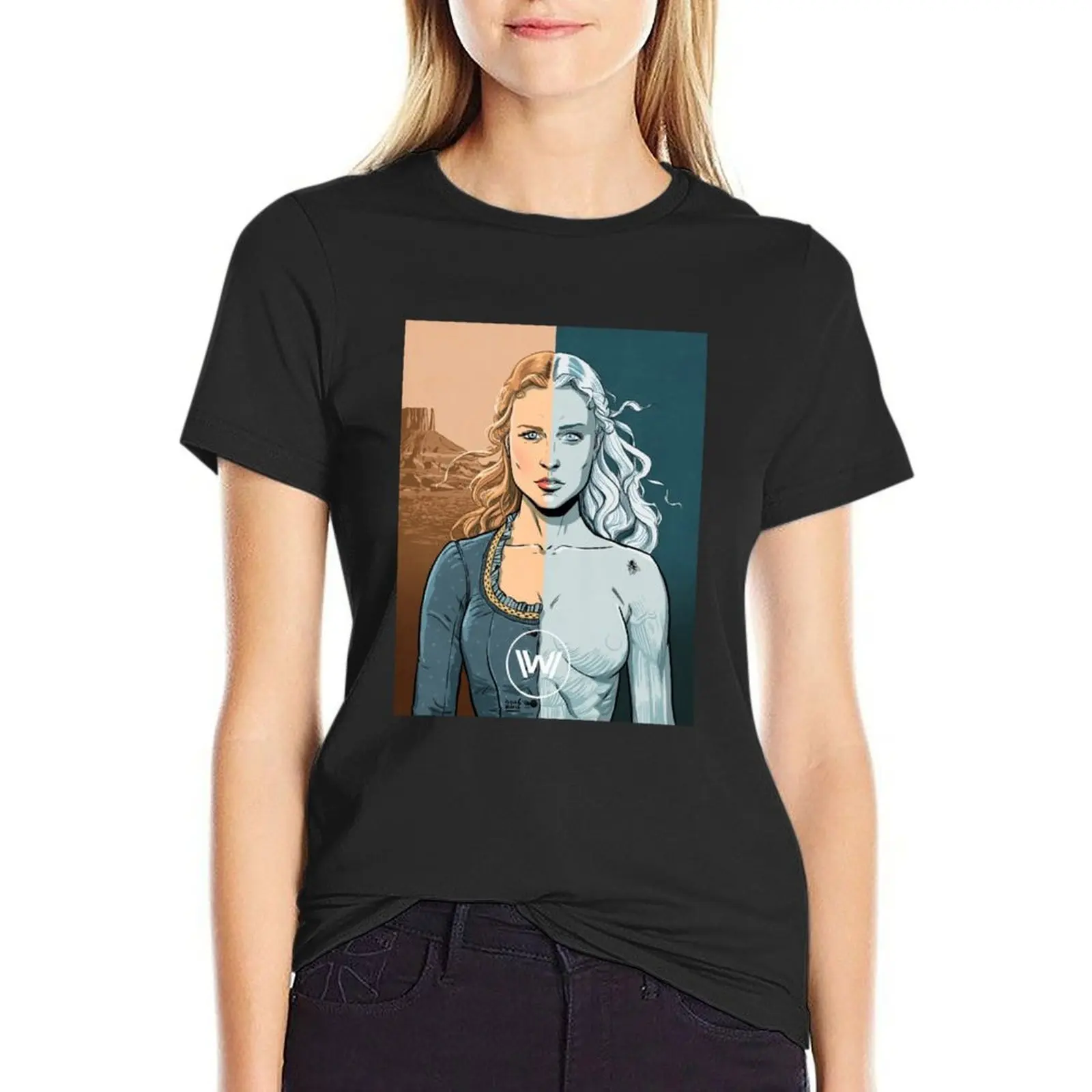 WESTWORLD - A bicameral mind (Dolores) T-Shirt lady clothes summer top western t-shirt dress for Women