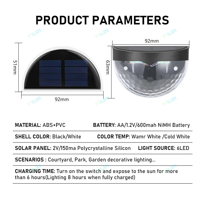 2/4/6 Pack LED Solar Fence Light Outdoor Waterproof Wall Lamp Corrugated Lights for Fence Terrace Garden Path Decorative Lights
