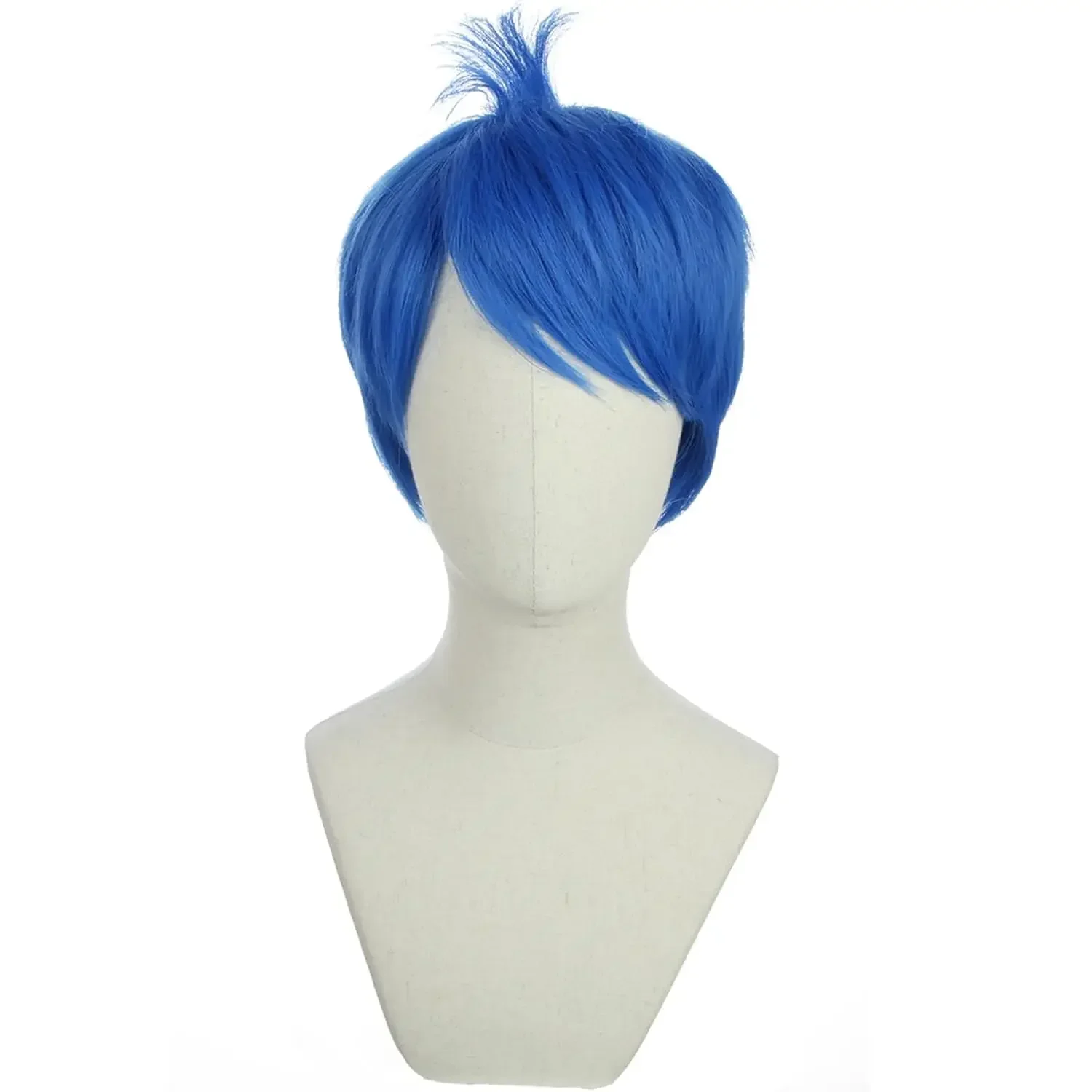 

Movie inside out Joy Wig Grils Women Short Blue Cosplay Wigs Heat Resistant Synthetic Halloween Costume Party