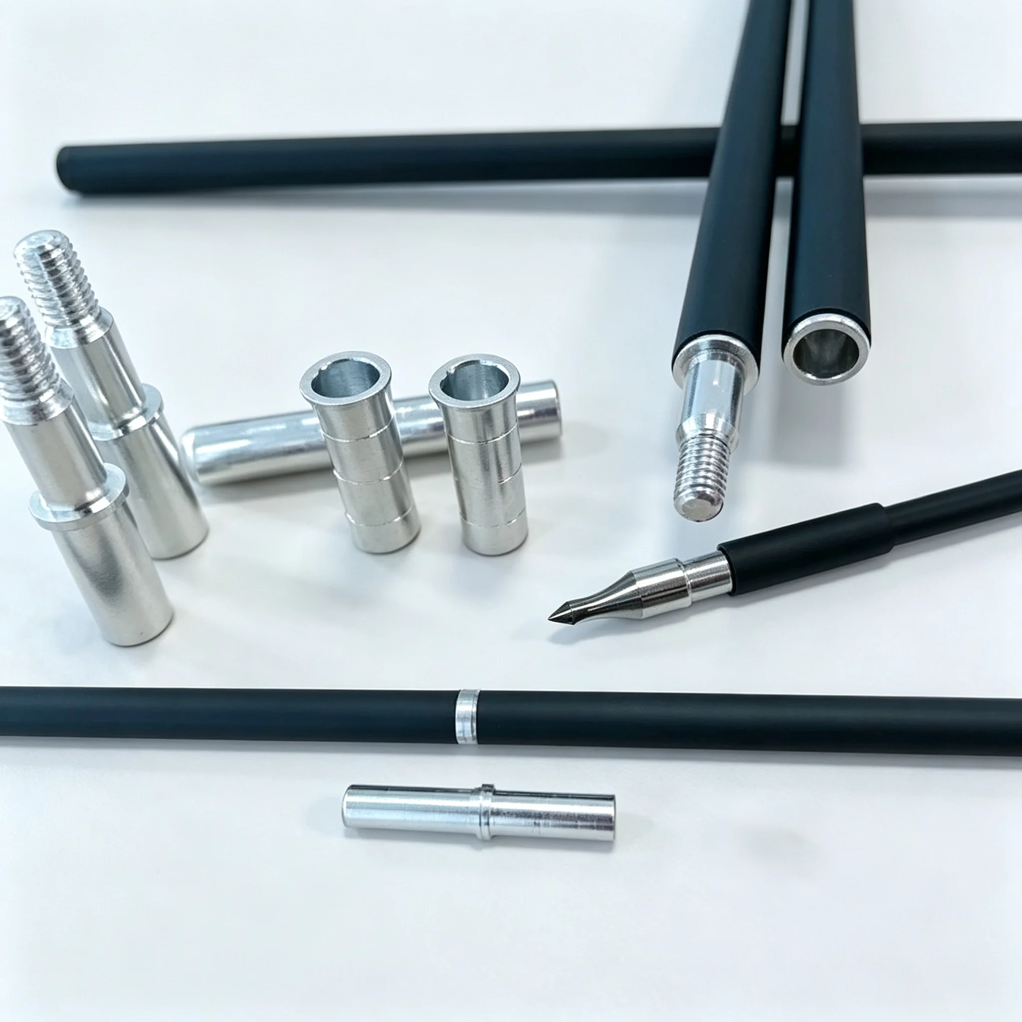 Aluminum Connector Insert Fit Inner Diameter 6.2mm for Carbon Fiberglass Arrows 12/24/36/50pcs Archery Shafts for And Shooting