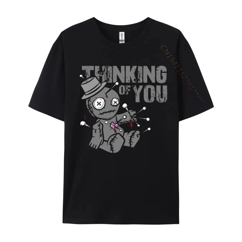 Thinking Of You Voodoo Doll Halloween Voodoo Costume Crazy Geek T Shirts Summer/Fall Tops T Shirt for Men Latest Cotton