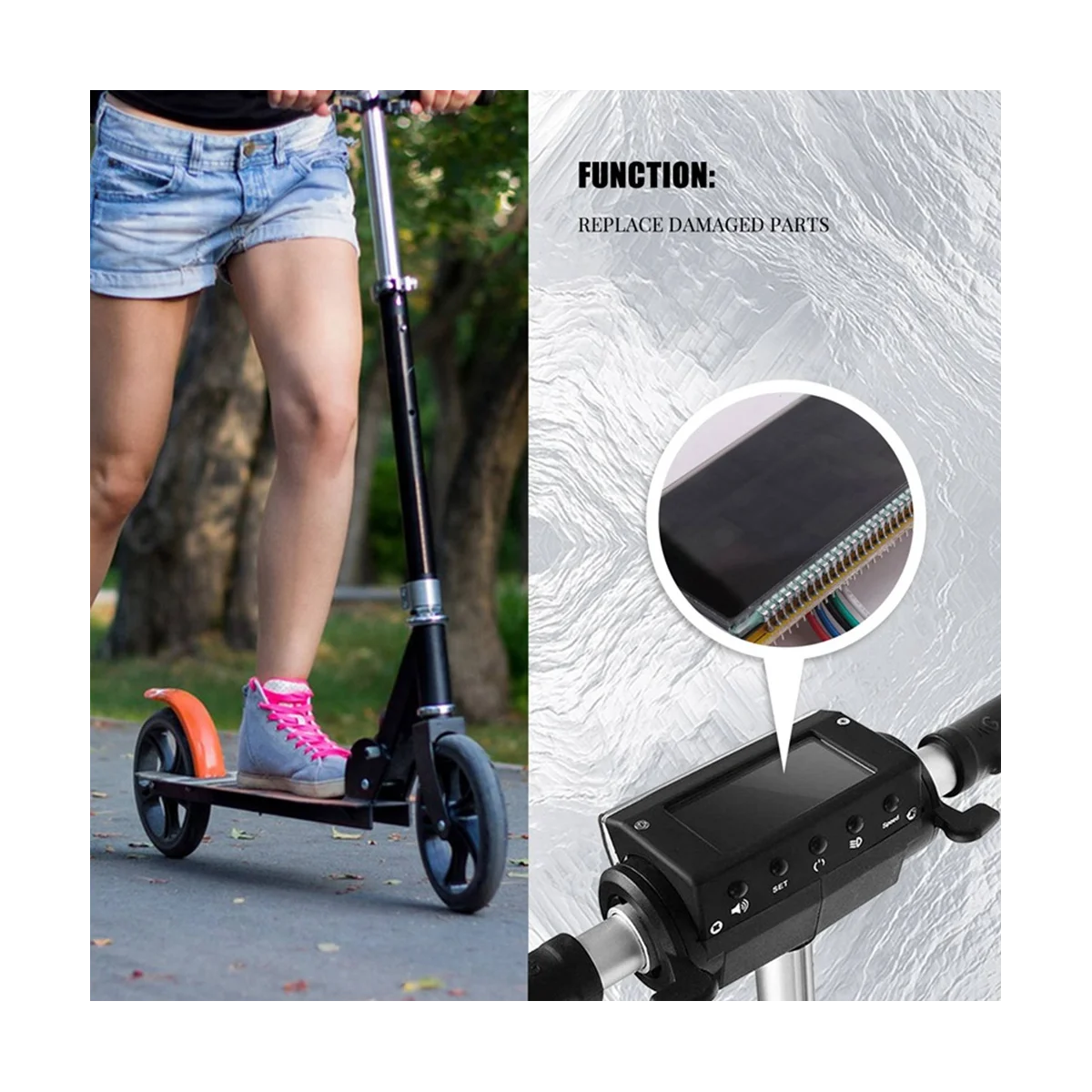 Écran LCD pour trottinette électrique, accessoire de remplacement adapté au modèle l's ltS3, 8 amarans