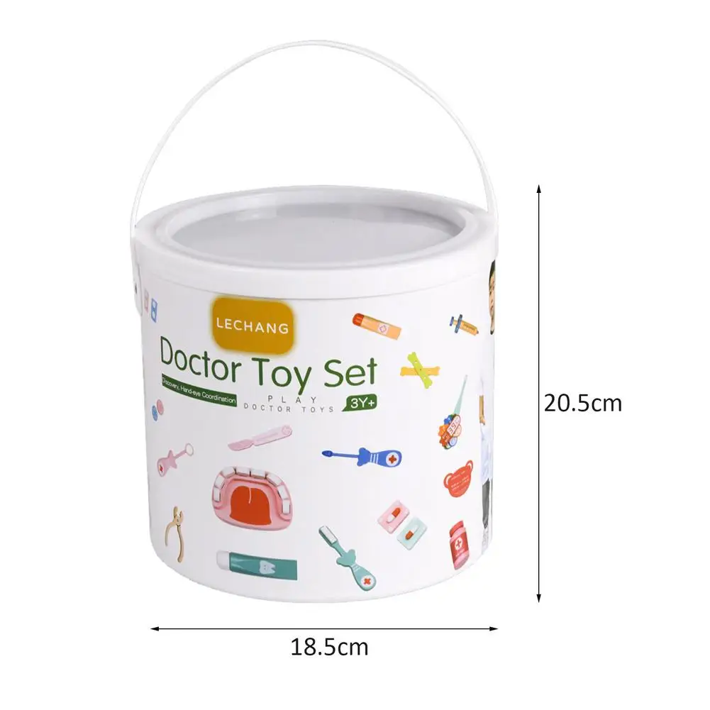 Casa da gioco per bambini Giocattoli educativi Giocattoli da dottore per bambini Set Kit da gioco in legno per bambini Set di giocattoli da dottore di simulazione Gioco di finzione