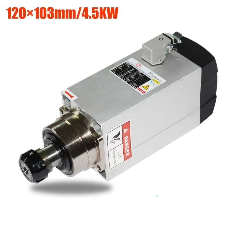 2025Engraving machine accessories Changsheng brand air-cooled square spindle motor 4.5kw/er32 with 4 ceramic bearings