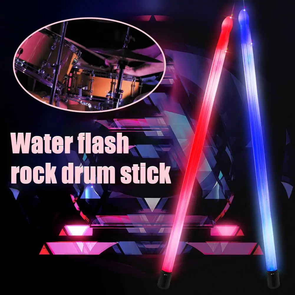 

1Pcs Acrylic Flash Drum Sticks Noctilucent Glow in The Dark Stage Performance Luminous Jazz Drumsticks