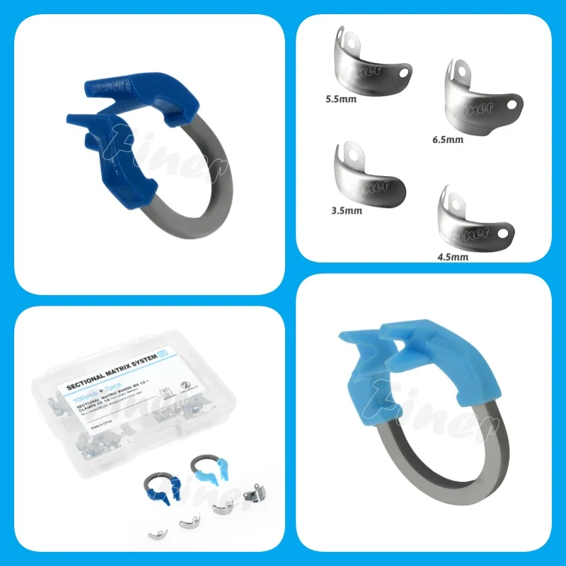 

Dental Matrix Bands Dental Matrices Clamp Ring Sectional Contoured Dental Matrix System Nickel Titanium Clamping Ring Dentistry