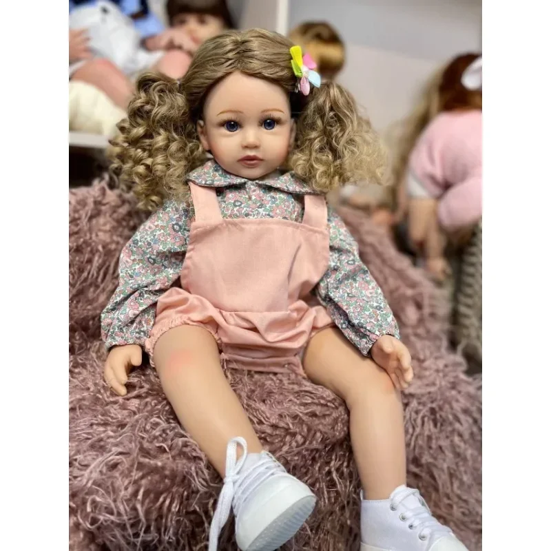 

60cm Cotton Body Doll with Curly Hair Simulation Doll Toy for Kids Same As Picture High Quality