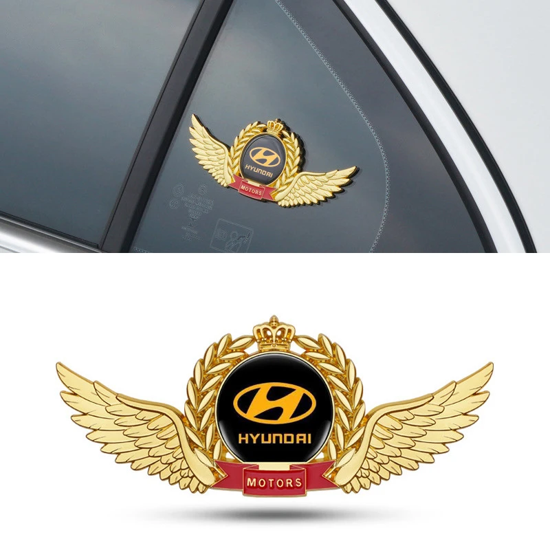 3D Metal For Hyundai Tucson IX35 I30 I20 Kona Coupe Veloster I40 Getz Car Badge Body Trunk Emblem Decor Sticker Auto Accessories
