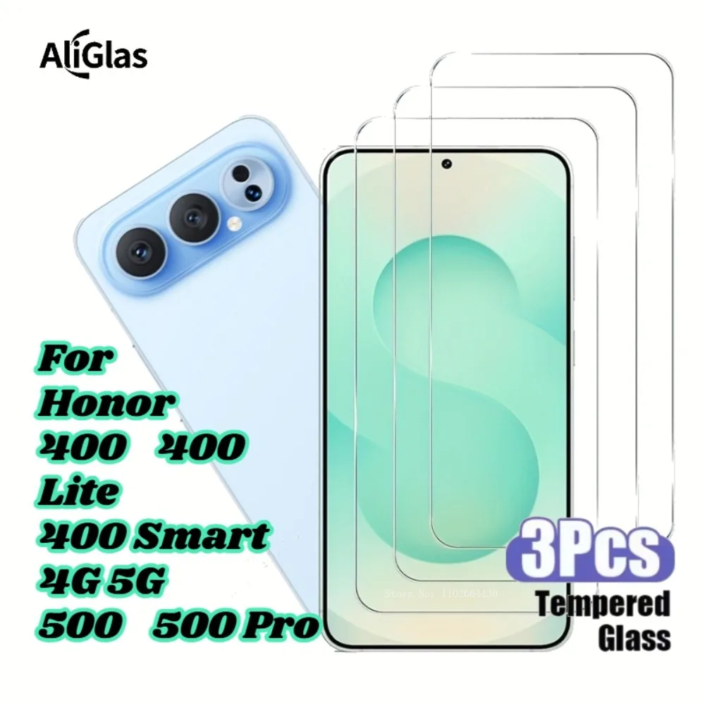 

3 Pack Ultra Clear Screen Protectors Film For Honor 400 Lite 9H Hardness Tempered Glass FIlm For Honor 400 Smart 500 Pro HD Film
