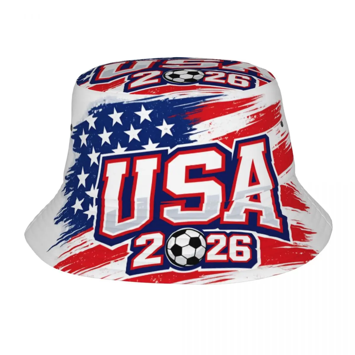 United States Football Fan Bucket Hat Vocation Getaway American Soccer 2026 Fishing Cap for Outdoor Woman Irish Country Hat