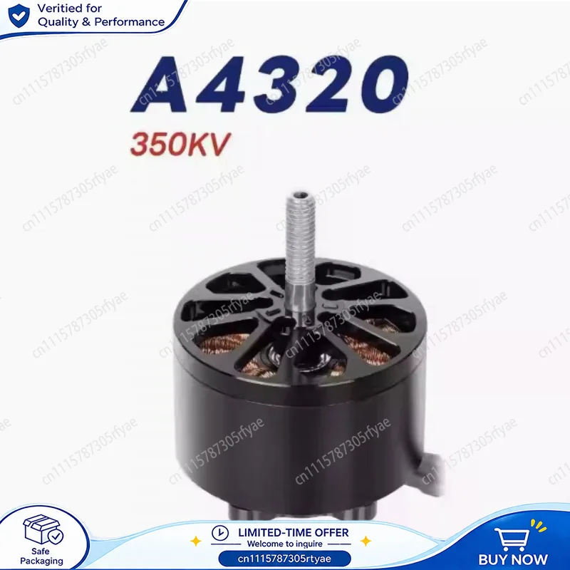 A4320 350KV Brushless Motor High Power UAV Drone Motor for 13 Inch Frame Long Endurance Heavy Load Multirotor Aircraft
