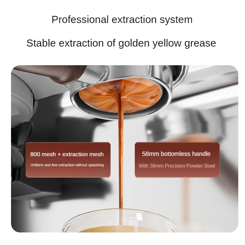 Итальянская кремово-белая полуавтоматическая кофемашина — интегрированная система шлифования для профессионального домашнего и коммерческого использования ​