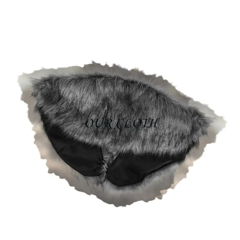 Vikinges Faux Furs Collar with Pin Medieval Knight Shoulder Wrap Warriour Y1AC - view 3