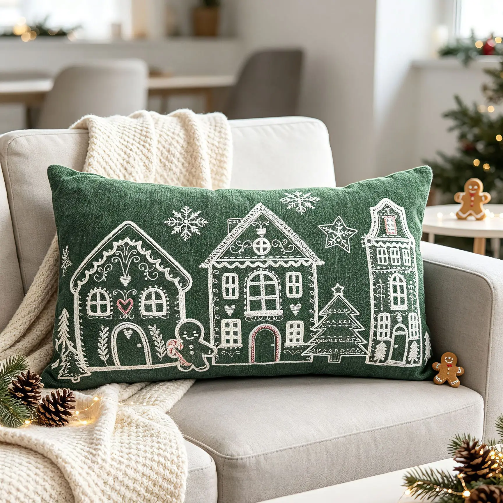 Świąteczna poszewka na poduszk – Embroidery Xmas Decorations recenzja i cena