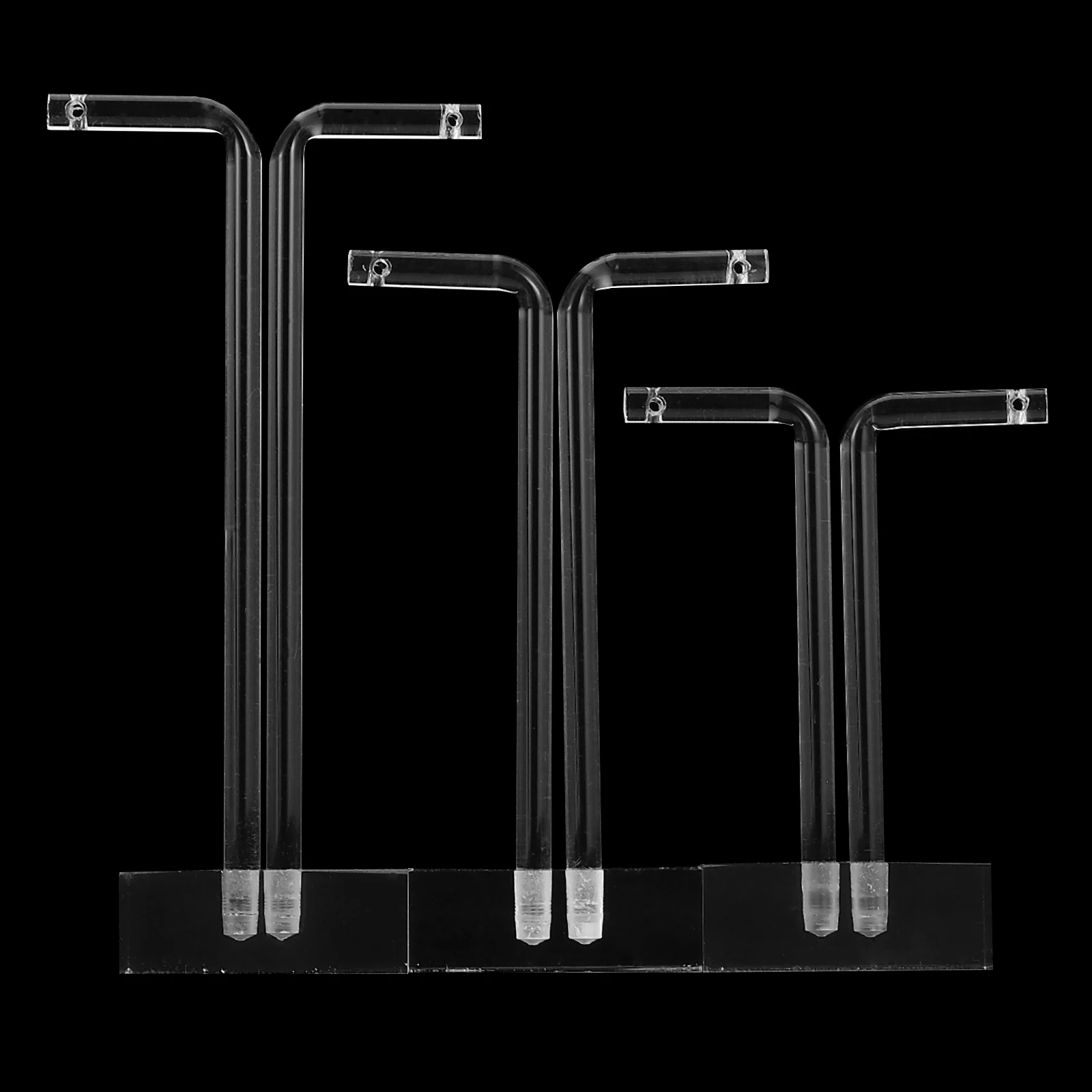 

3 Pcs Earring Display St Acrylic Durable Storage Racks Jewelry T Bar Exhibitor Bracket Necklace Bracelet Accessories ganizer