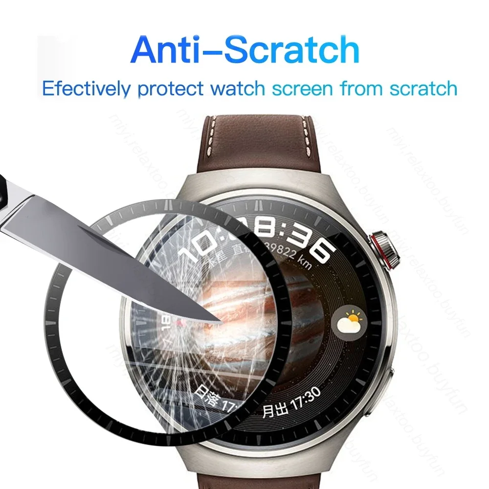 2Pcs 9D Curved Edge Soft Protective Glass On For Huawei Watch4 Watch 4 Pro 1.5" Smartwatch Screen Protector HD Film Guard Cover