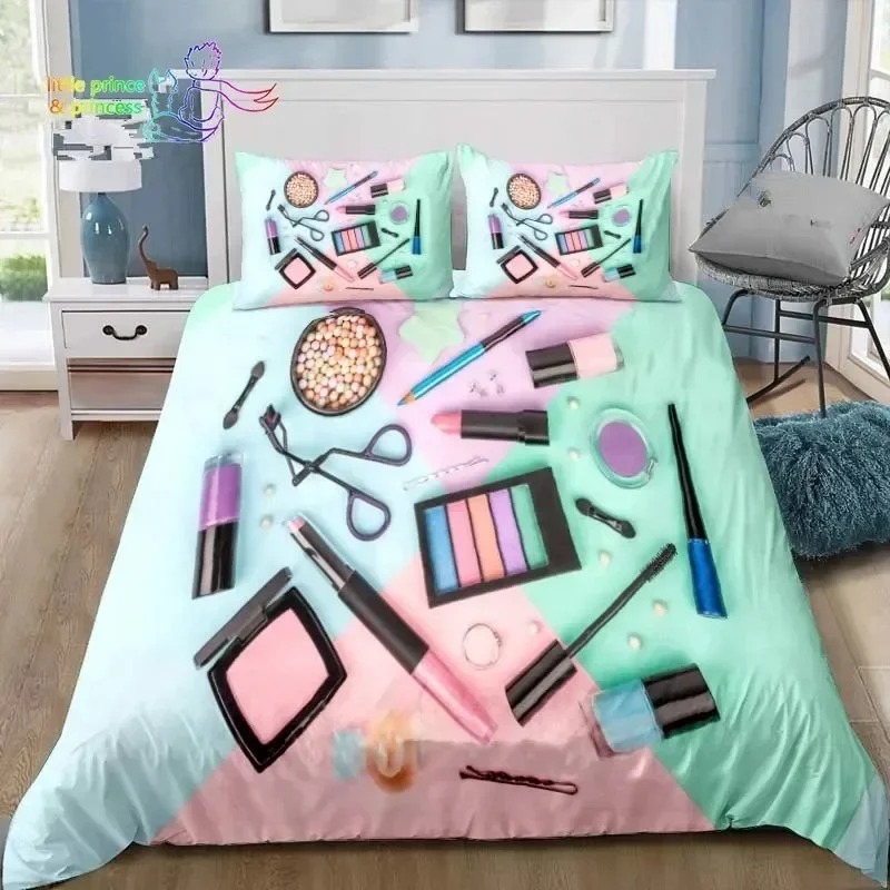 Nordic Cosmetic Fashion Girl Perfume Bedding Set Single Twin Full Queen King Size Bed Set Bedroom Bedding Gift