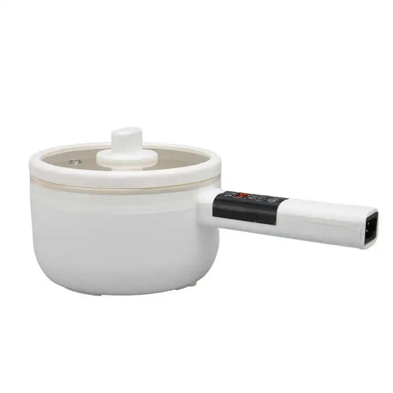 Padella elettrica multifunzionale a strato singolo portatile da 1,8 litri con 5 modalità di cottura per pentole da ufficio per dormitorio