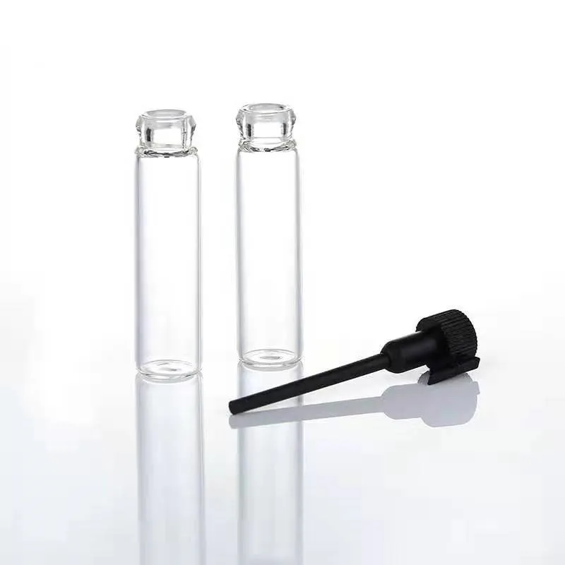 50 Stück 0,5 ml 1ml 2ml 3ml Glas parfüm ätherisches Öl Probe nachfüllbare Flaschen Reagenzglas Test flasche Reise verpackungs behälter