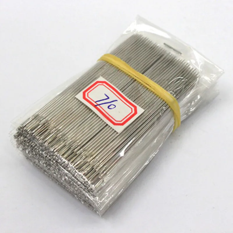 Brand 50PCS/LOT Stainless Steel Large Eye Sewing Needles Sewing Pins Set Home DIY Crafts Household Sewing Accessories 1.0*66MM