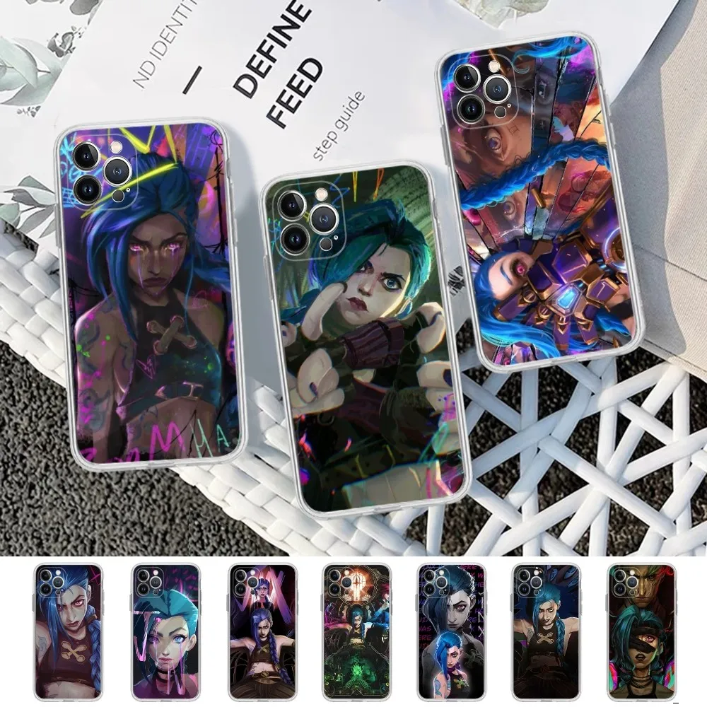 Jinx A-Arcane Phone Case For IPhone 16 15 14 13 12 Mini 11 Pro XS Max X XR SE 6 7 8 Plus Soft Silicone Cover