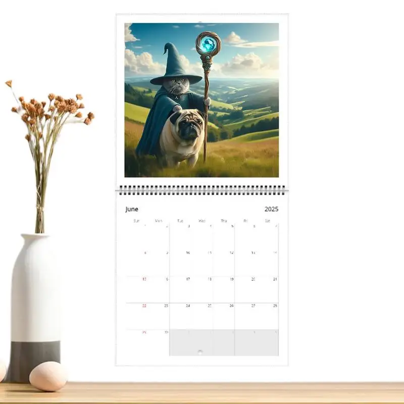 2025 Medieval Cat Wall Calendar With Funny Illustration Weird Medieval Exploration Cat Calendar For Planning Schedules