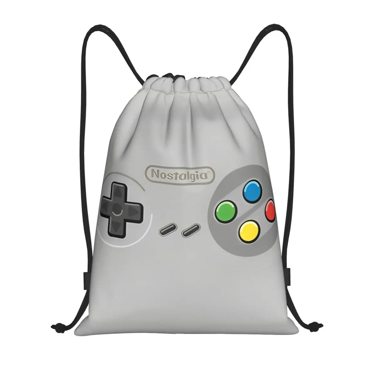 Retro Video Game Turbo Controller Nostalgia Drawstring Backpack Gym Sports Sackpack String Bag for Yoga