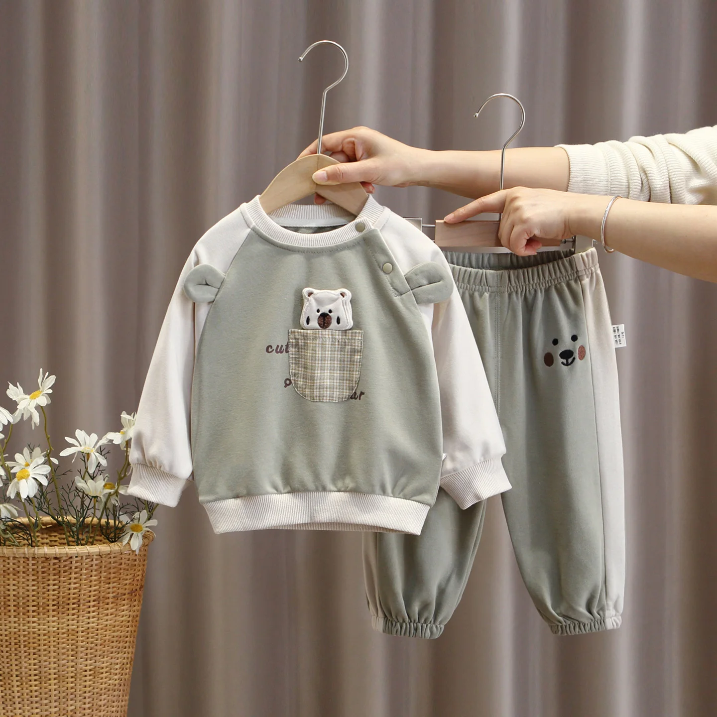 casual-spring-autumn-baby-boy-outfit-long-sleeve-two-piece-set-comfortable-breathable-cotton-moisture-wicking-lightweight