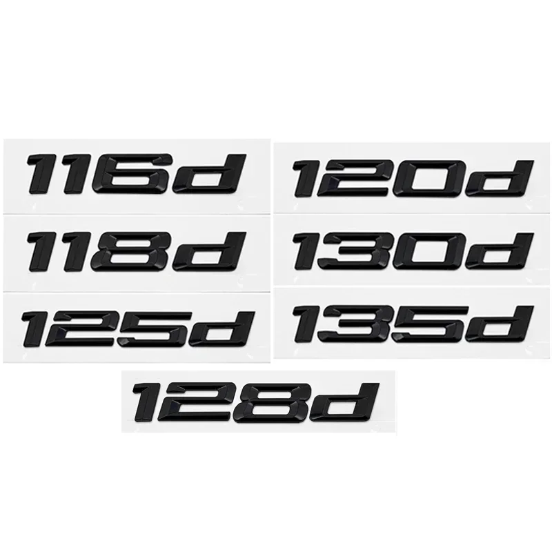 

3D ABS Car Trunk Letters Logo Decals Badge Emblem Sticker For BMW 1 Series 116d 118d 120d 125d 130d 135d 128d E81 E82 E87 E88