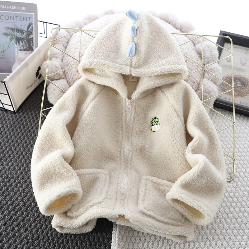 IYEAL Children's Fleece Jacket 2025 Autumn/Winter Thick Fleece Warm Top Outdoor Clothing for Boys and Girls Warm Clothes