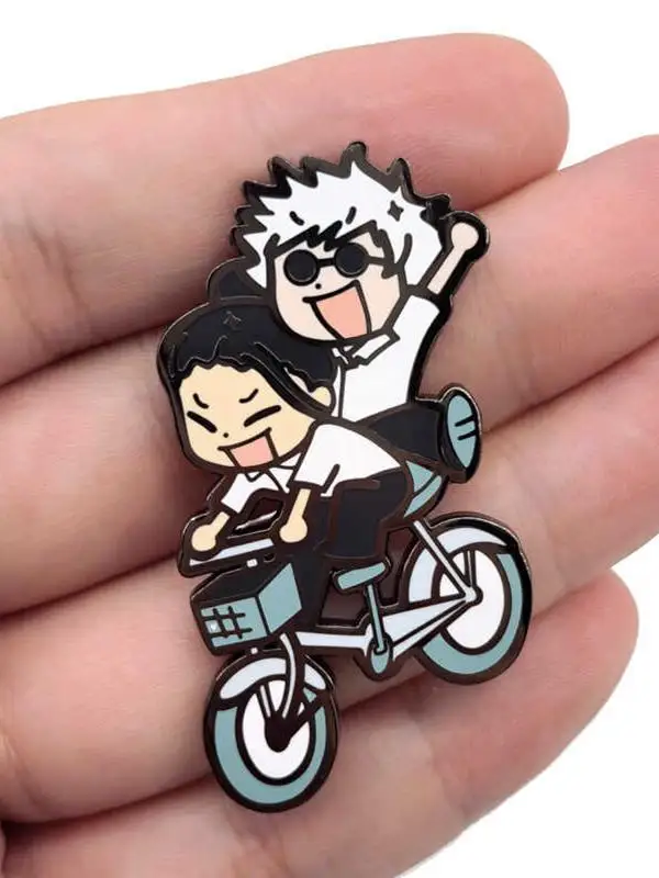 

Anime Jujutsu Kaisen Satoru Gojo Geto Suguru Cosplay Cartoon Metal Plaque Lapel Pin keychain Emblem Badge Brooch Charm Xmas Gift