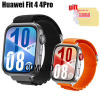 3in1 For Huawei watch FIT4 FIT 4 pro Smartwatch Strap Nylon Soft Bracelet Band Belt Screen Protector film