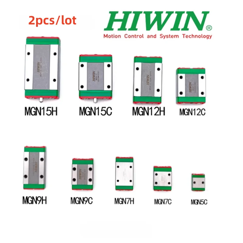 

2pcs/lot Genuine HIWIN block MGN7H MGN9H MGN12H MGN15H MGN7C MGN9C MGN12C MGN15C mini carriage CNC parts