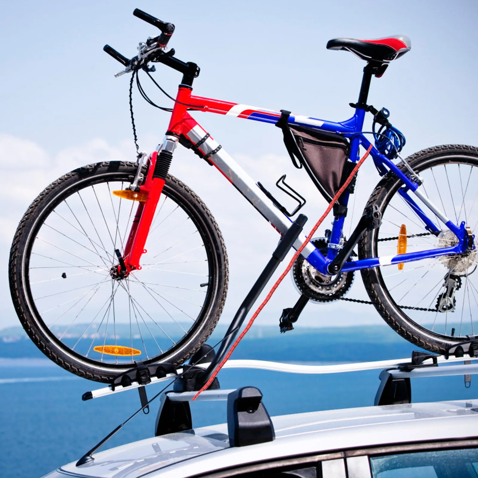 

3 Pcs Luggage Rack Telescopic Rope Heavy Duty Bungee Straps Cords with Elastic Black Band Bikes Binding Elasticity