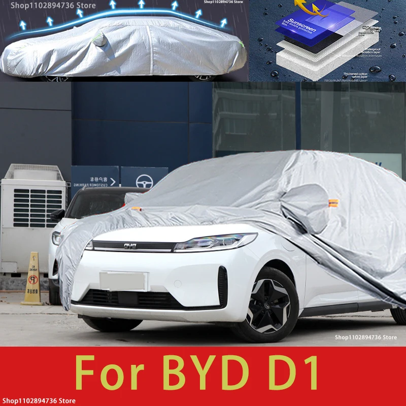 

For BYD D1 Car protective cover, sun protection, cooling protection, car clothing, car paint protection auto