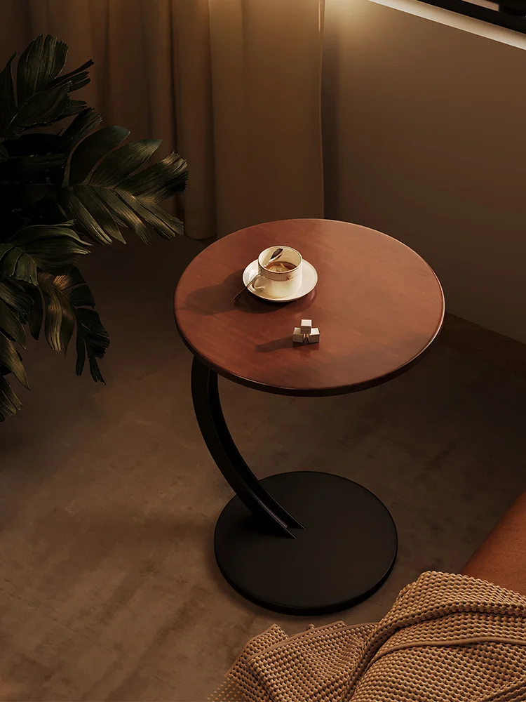 

Walnut side table, coffee table, sofa side cabinet, internet red mini round table, living room corner table, rental room