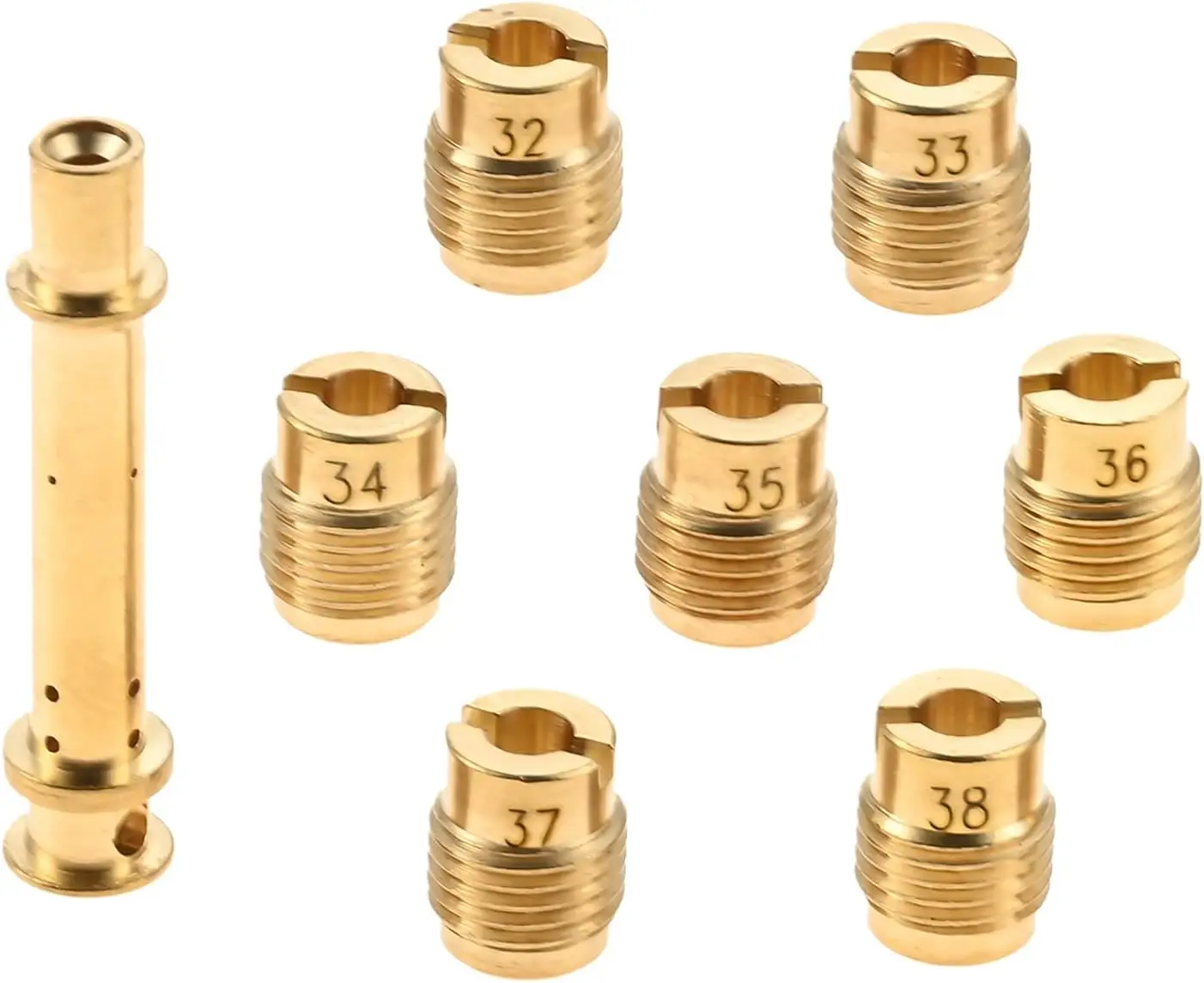 1pc GX140 Pilot Jet with 7 Pcs Main Jets for Honda GX160 GX200 GX270 GX390 Baja Clones Mini Bike Go Kart Carb