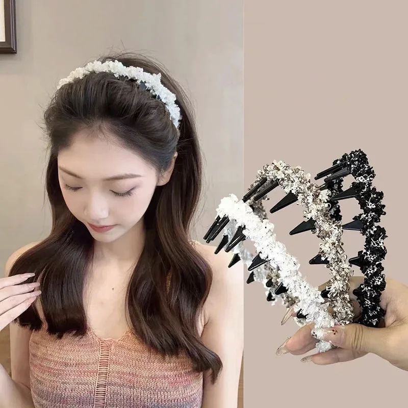 

New Wave Hair Hoop for Women Elegant Female Anti Slip Headband