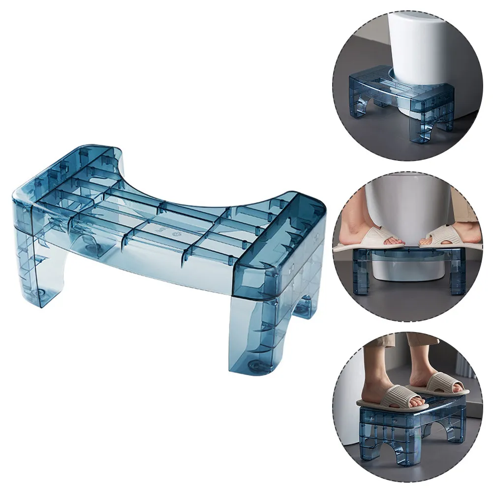 

Portable Toilet Footstool for Kids Pet Material Lightweight Strong Bearing Capacity Non-Slip Bathroom Stool for Potty Training