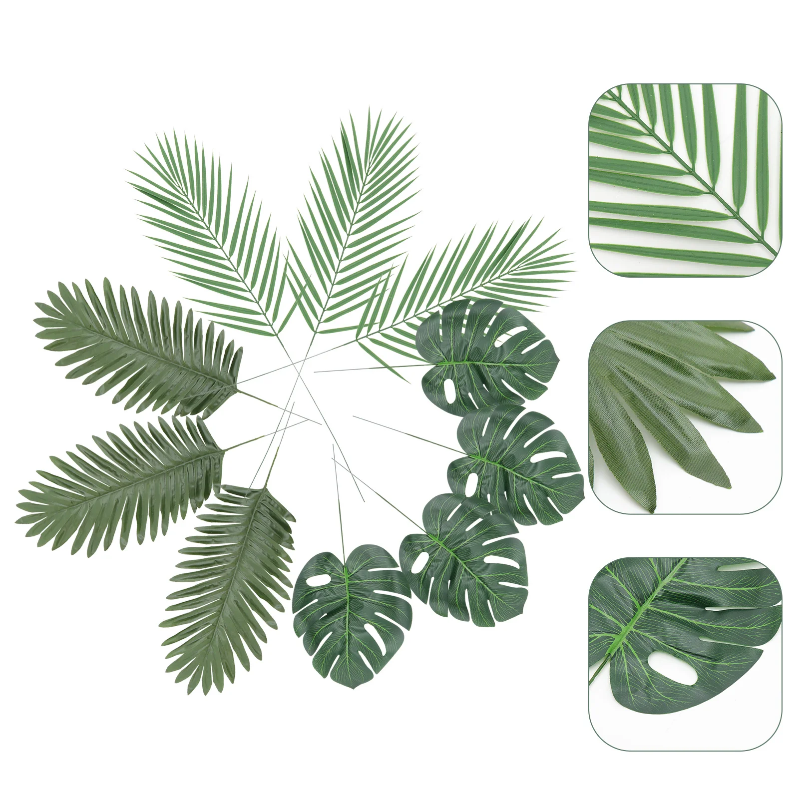 

14Pcs Lifelike Artificial Green Leaves High Degree Simulation Leaves Props for Home Bar Decor Lasting Faux Leaf Adornment