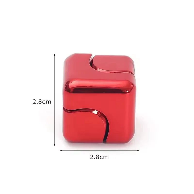 Metallwürfel Spinner Zappelspielzeug Fingerspitzen 3D Puzzle Gyro Gear Sensory Anti Stress Relief Lernspiele für Erwachsene