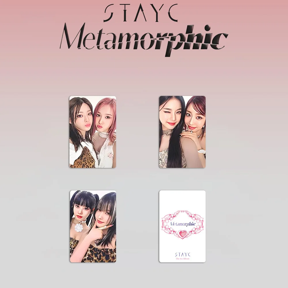 Kpop STAYC 1st Album Metamorphic Photocard Double Sides Bright Film Korean Style LOMO Card SUMIN YOON Fans Collection Gift