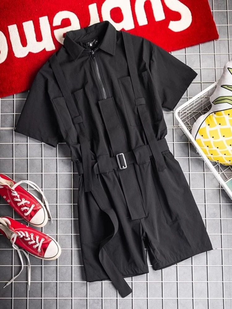 

Trendy Loose ex Overalls Workwear ort Pants Set Summer Casual Korean Sle Youthful Daily Wear Lightweight Other/Other ...