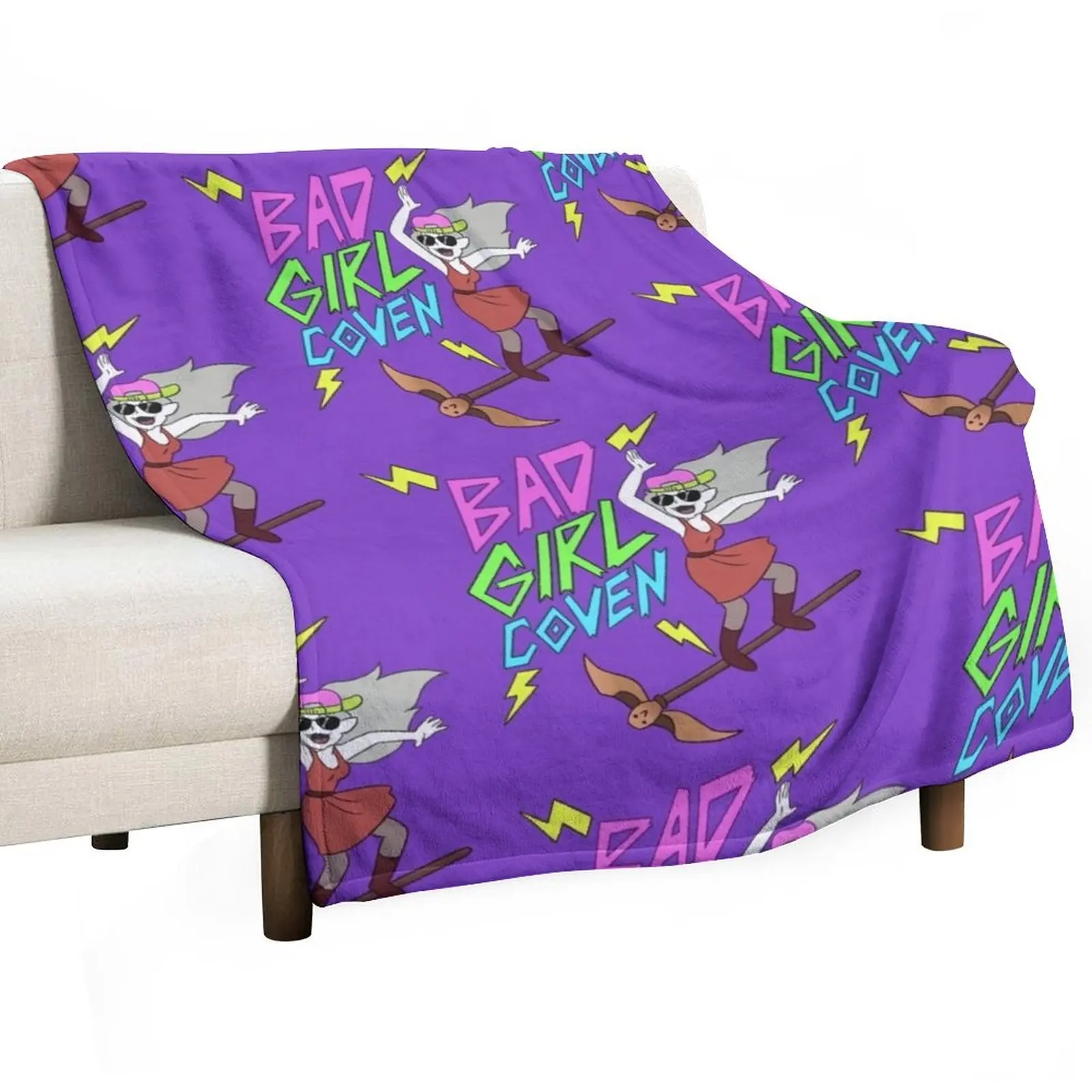 Bad Girl Coven Throw Blanket sofa bed Loose warm for winter Bed Flannel Thermal Blankets