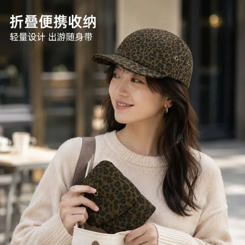 Unisex American New Fashion Leopard Print Soft Top Vintage Baseball Cap
